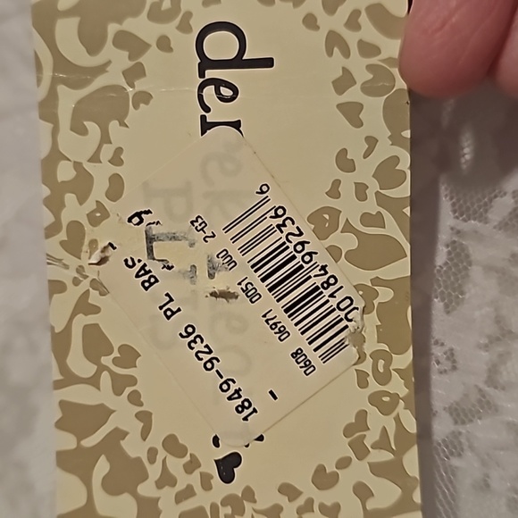 Derek Heart Sheer Lace Tank Top Plus 2X Metallic Lilac & Silver - Picture 6 of 8